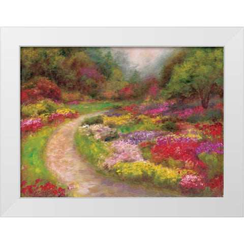 Butchart Gardens White Modern Wood Framed Art Print by Bailey, Carol