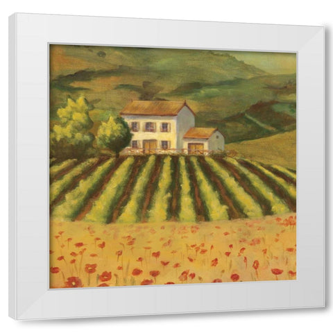 Tuscan Landscape I White Modern Wood Framed Art Print by Belamar, Ella