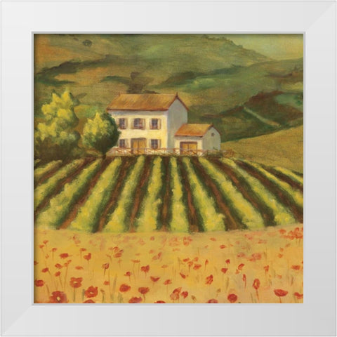 Tuscan Landscape I White Modern Wood Framed Art Print by Belamar, Ella