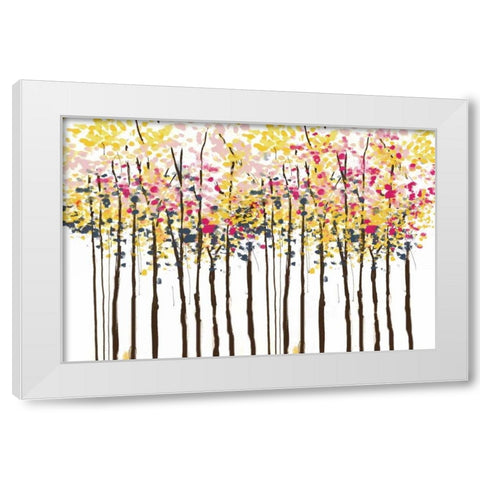 Autumn Woods White Modern Wood Framed Art Print by Berrenson, Sara