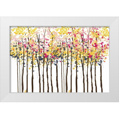 Autumn Woods White Modern Wood Framed Art Print by Berrenson, Sara