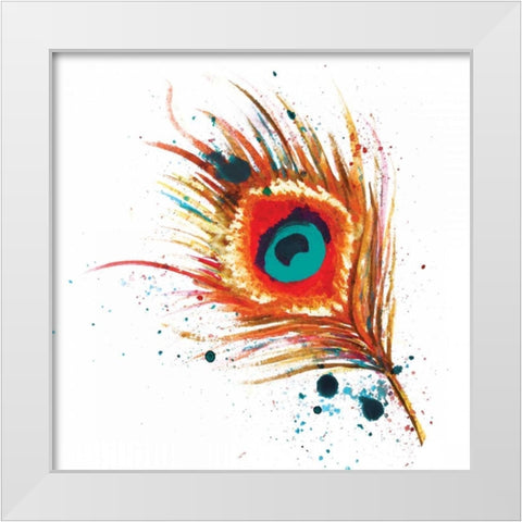 Feathers I White Modern Wood Framed Art Print by Berrenson, Sara