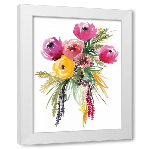 Bouquet Beauty White Modern Wood Framed Art Print by Berrenson, Sara