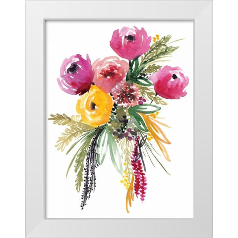 Bouquet Beauty White Modern Wood Framed Art Print by Berrenson, Sara