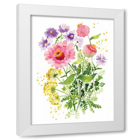 Dandelion White Modern Wood Framed Art Print by Berrenson, Sara
