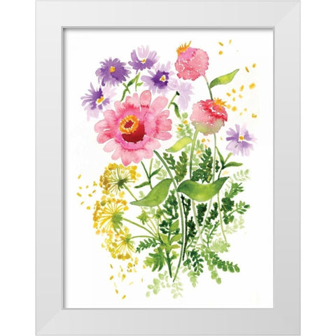 Dandelion White Modern Wood Framed Art Print by Berrenson, Sara