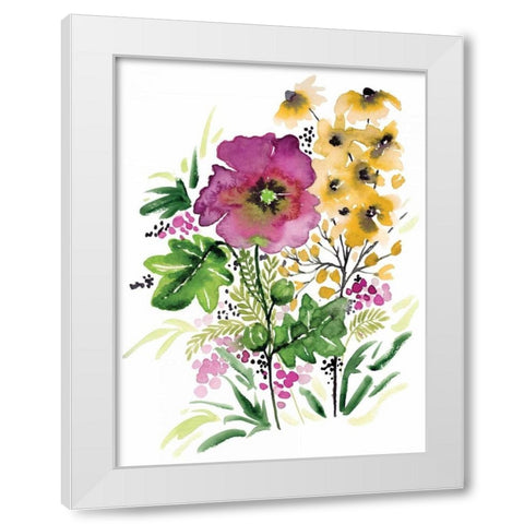 Purple Bliss White Modern Wood Framed Art Print by Berrenson, Sara