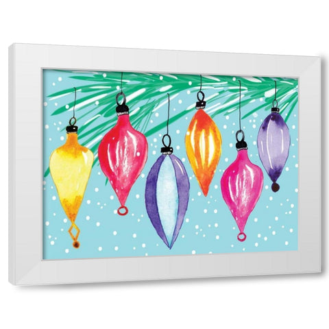 Retro Ornaments White Modern Wood Framed Art Print by Berrenson, Sara