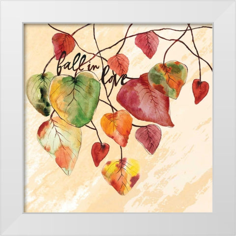 Fall in Love White Modern Wood Framed Art Print by Berrenson, Sara