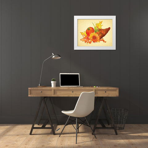 Cornucopia White Modern Wood Framed Art Print by Berrenson, Sara