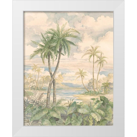 Cabana Bay I White Modern Wood Framed Art Print by Brent, Paul