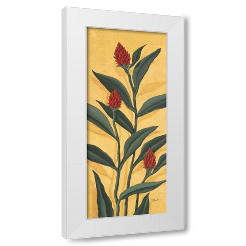 Red Ginger White Modern Wood Framed Art Print by Brent, Paul