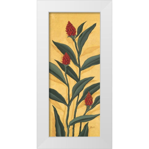 Red Ginger White Modern Wood Framed Art Print by Brent, Paul