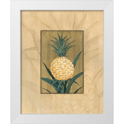 Sugar Loaf Pineapple White Modern Wood Framed Art Print by Brent, Paul