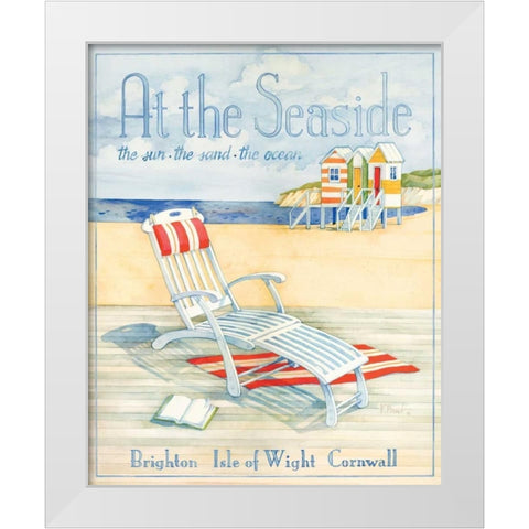 At the Seaside White Modern Wood Framed Art Print by Brent, Paul