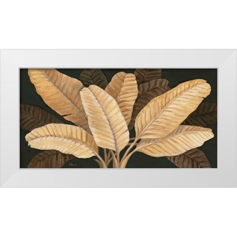Calypso Leaves I White Modern Wood Framed Art Print by Brent, Paul