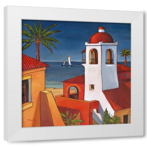 Antigua I White Modern Wood Framed Art Print by Brent, Paul