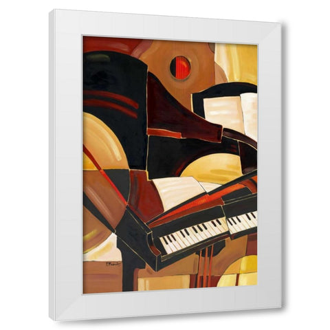 Abstract Piano White Modern Wood Framed Art Print by Brent, Paul