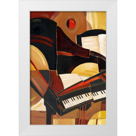Abstract Piano White Modern Wood Framed Art Print by Brent, Paul