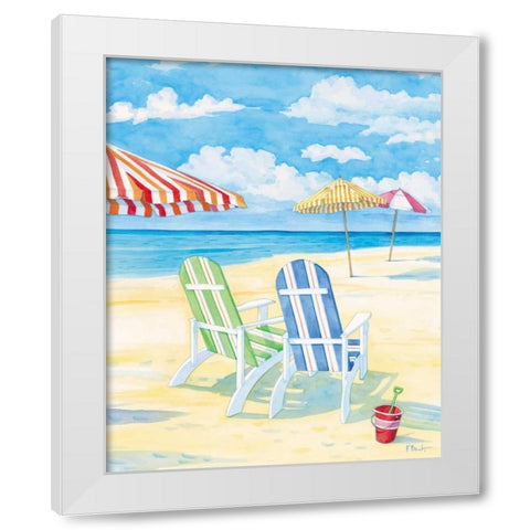 Oceanside I White Modern Wood Framed Art Print by Brent, Paul