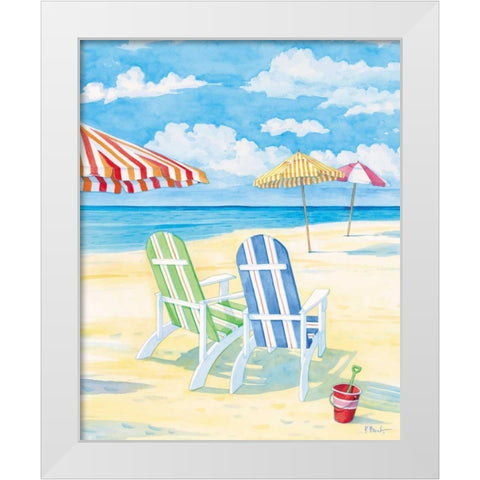 Oceanside I White Modern Wood Framed Art Print by Brent, Paul