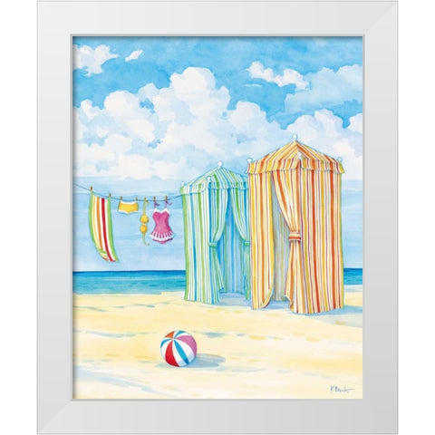 Oceanside II White Modern Wood Framed Art Print by Brent, Paul