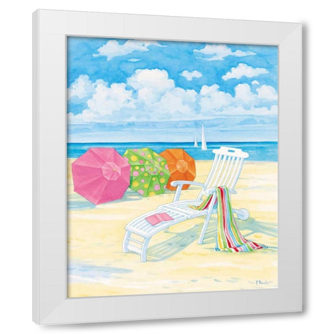 Oceanside IV White Modern Wood Framed Art Print by Brent, Paul