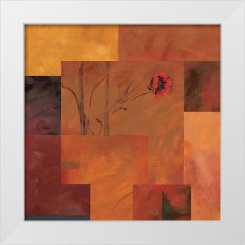 Goa Poppy II White Modern Wood Framed Art Print by Brent, Paul