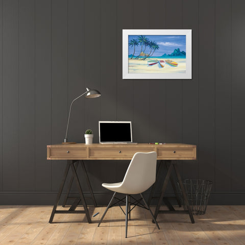 Archipelago II White Modern Wood Framed Art Print by Brent, Paul