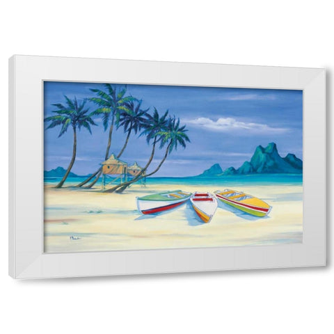 Archipelago II White Modern Wood Framed Art Print by Brent, Paul
