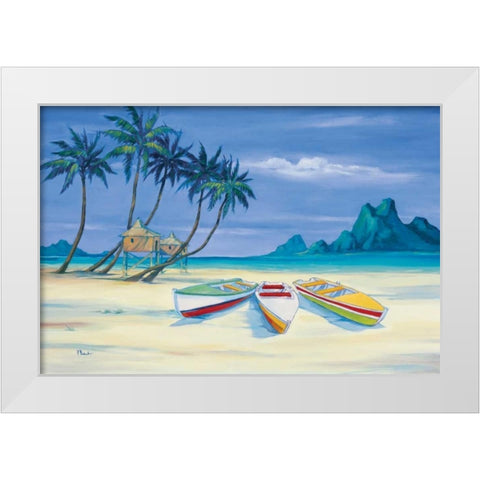 Archipelago II White Modern Wood Framed Art Print by Brent, Paul