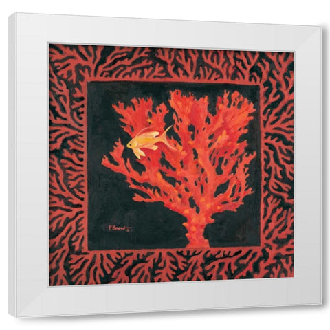 Sea Fan I White Modern Wood Framed Art Print by Brent, Paul