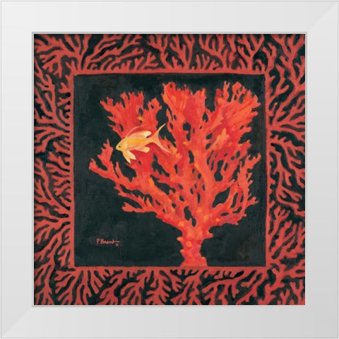 Sea Fan I White Modern Wood Framed Art Print by Brent, Paul