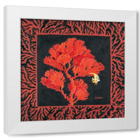 Sea Fan II White Modern Wood Framed Art Print by Brent, Paul