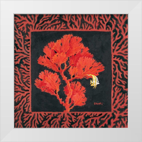 Sea Fan II White Modern Wood Framed Art Print by Brent, Paul
