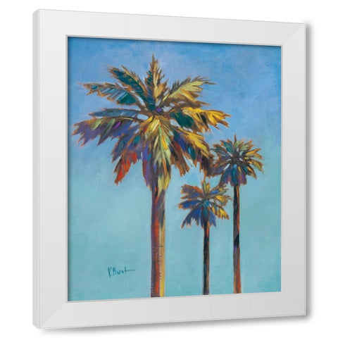 Santa Rita Palms I White Modern Wood Framed Art Print by Brent, Paul
