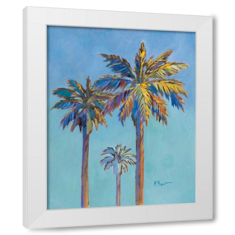 Santa Rita Palms II White Modern Wood Framed Art Print by Brent, Paul