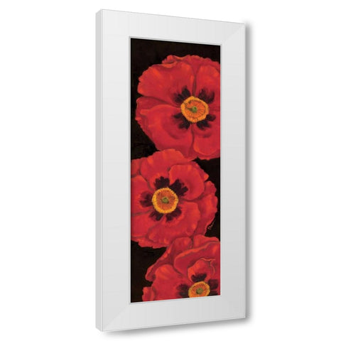 Bella Grande Poppies White Modern Wood Framed Art Print by Brent, Paul