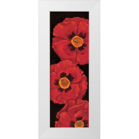 Bella Grande Poppies White Modern Wood Framed Art Print by Brent, Paul