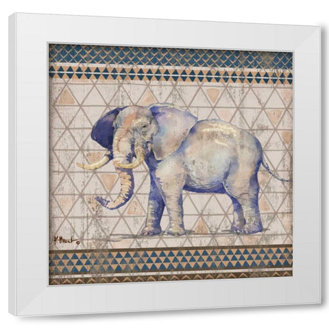 Tribal Trek Neutral IV White Modern Wood Framed Art Print by Brent, Paul