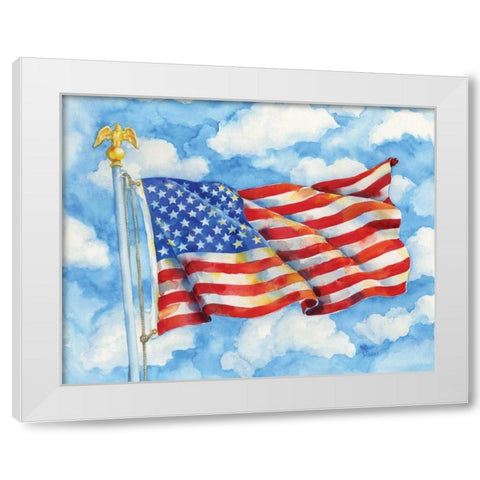 Stars and Stripes Forever White Modern Wood Framed Art Print by Brent, Paul