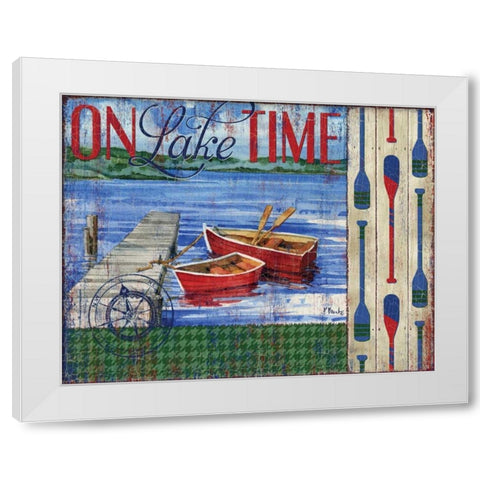 Lake Time I White Modern Wood Framed Art Print by Brent, Paul