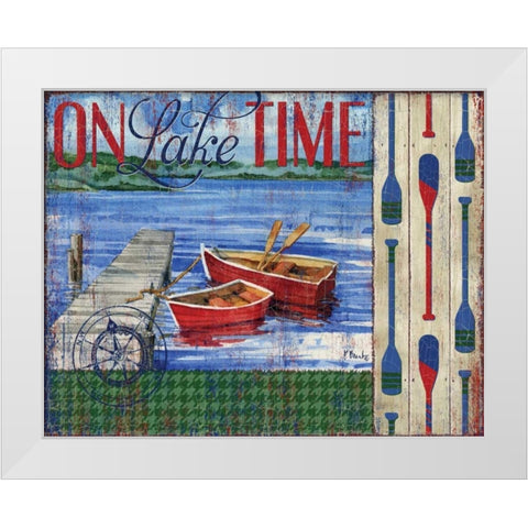 Lake Time I White Modern Wood Framed Art Print by Brent, Paul
