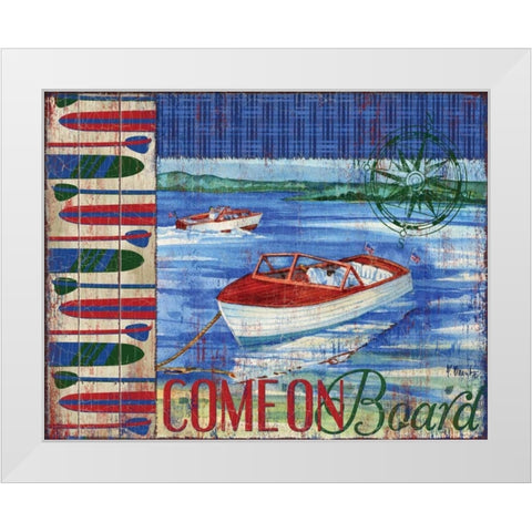 Lake Time II White Modern Wood Framed Art Print by Brent, Paul