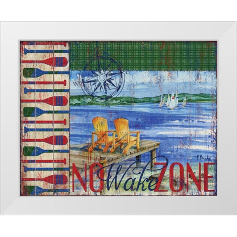Lake Time III White Modern Wood Framed Art Print by Brent, Paul