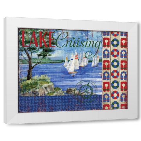 Lake Time IV White Modern Wood Framed Art Print by Brent, Paul