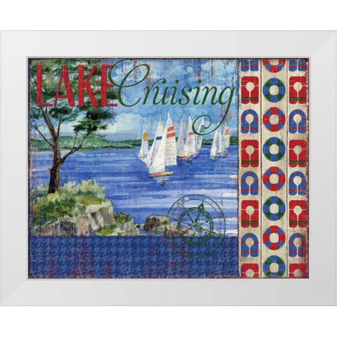 Lake Time IV White Modern Wood Framed Art Print by Brent, Paul