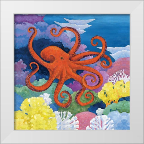 Under the Sea I White Modern Wood Framed Art Print by Brent, Paul