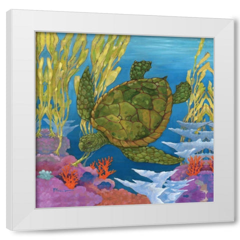 Under the Sea II White Modern Wood Framed Art Print by Brent, Paul