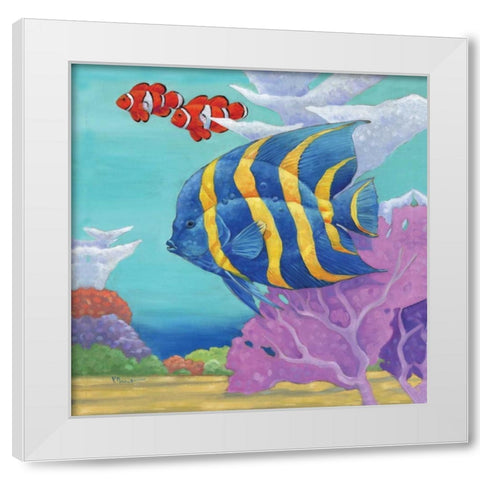 Under the Sea IV White Modern Wood Framed Art Print by Brent, Paul